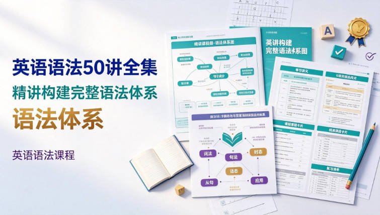 《英语语法50讲全集，精讲构建完整语法体系》[夸克网盘]